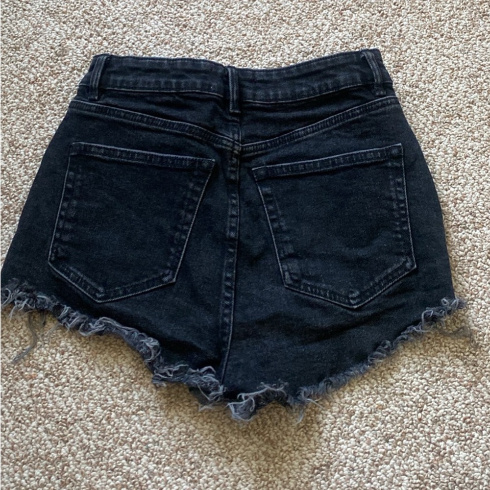 Zara black jean shorts